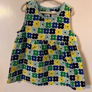 ❤️3/$10 Gymboree Floral Top in Blue, Green, and Yellow